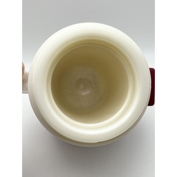 Vintage Aladdin Heat And Go Microwave Lunch Container White & Maroon No Spoon - Picture 6 of 7